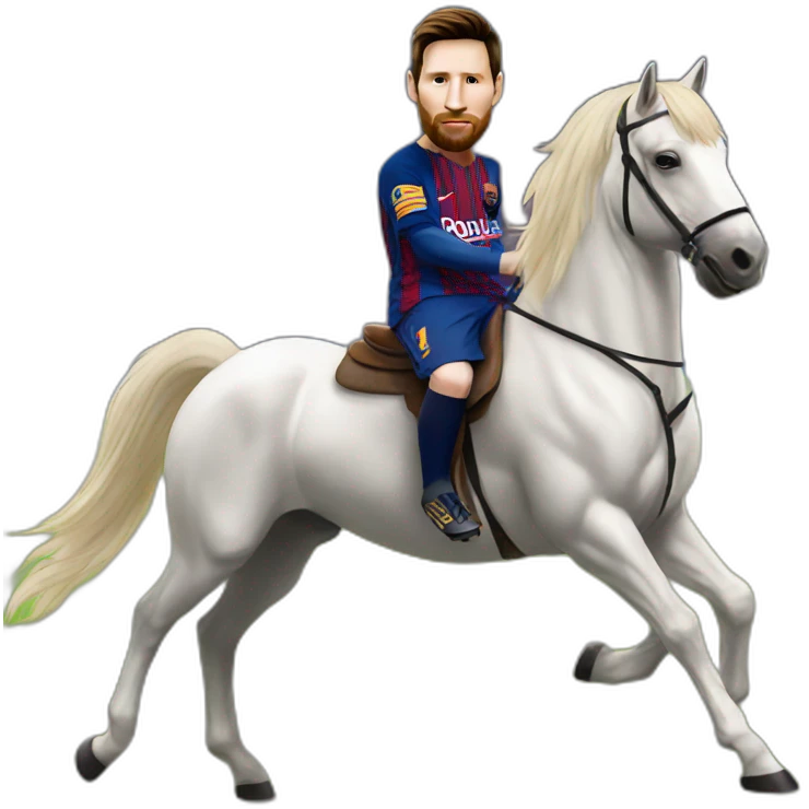 Messi on a horse emoji