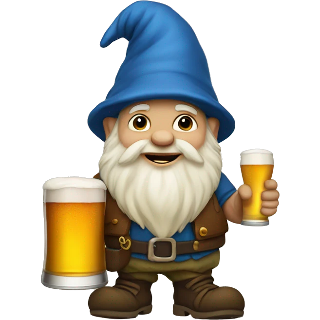 Gnome with a beer emoji