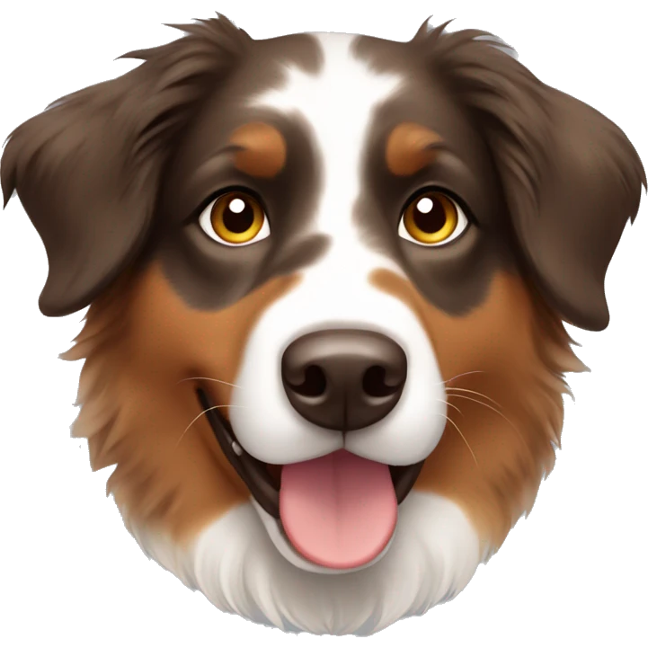Brown Australian shepherd girl emoji