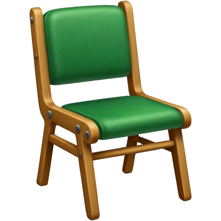 a chair with a green seat emoji