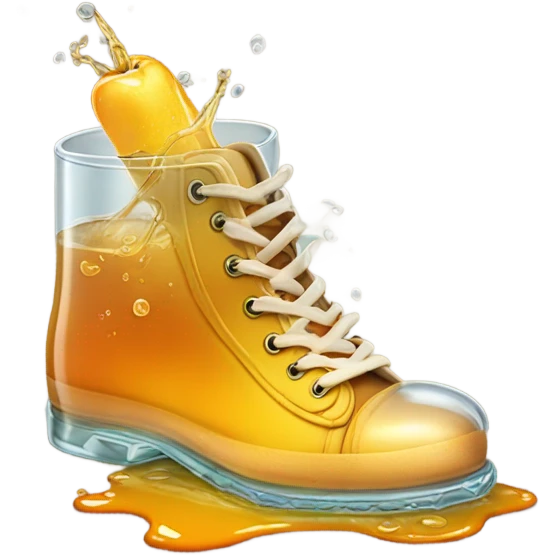 shoe in apple juice  emoji