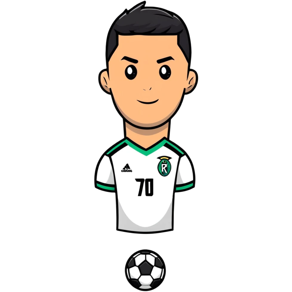 Cristiano Ronaldo, famous soccer player emoji
