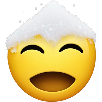Smiley face with salt emoji