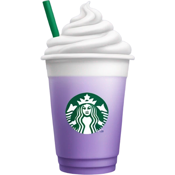 starbucks cup liliac drink with cold foam emoji