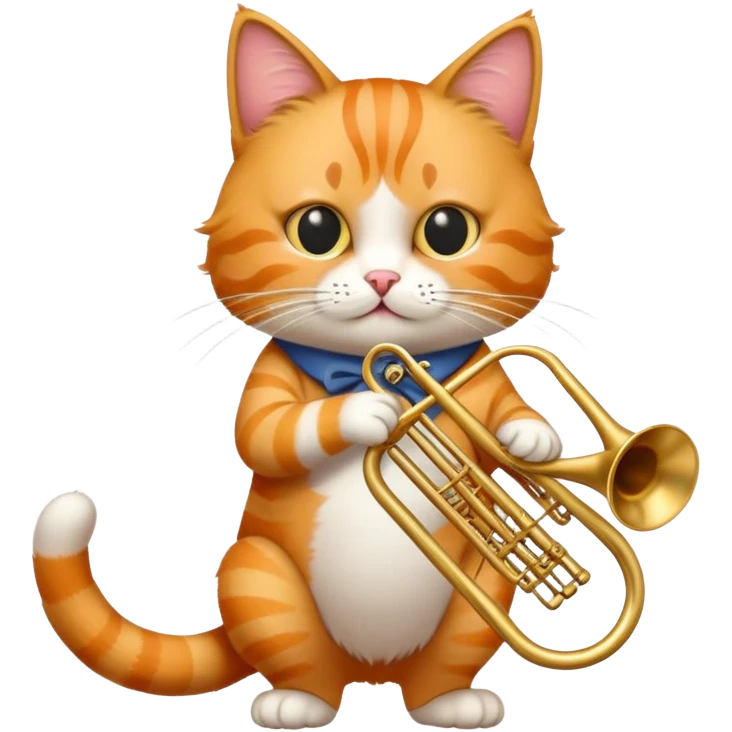 cat playing trombone emoji
