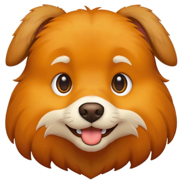 Orange dog with yellow mouth emoji