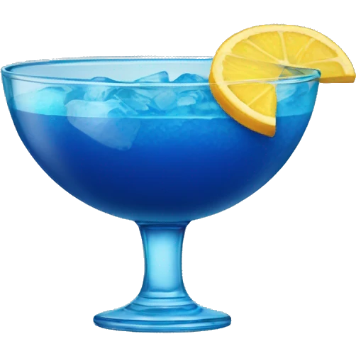Blue cocktail bowl emoji