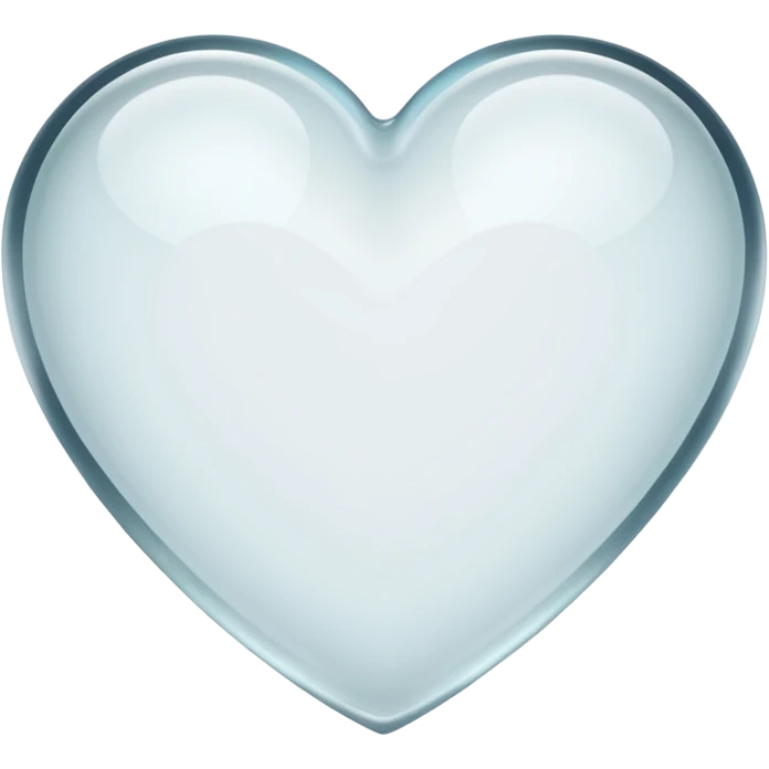 white heart with a glass look emoji
