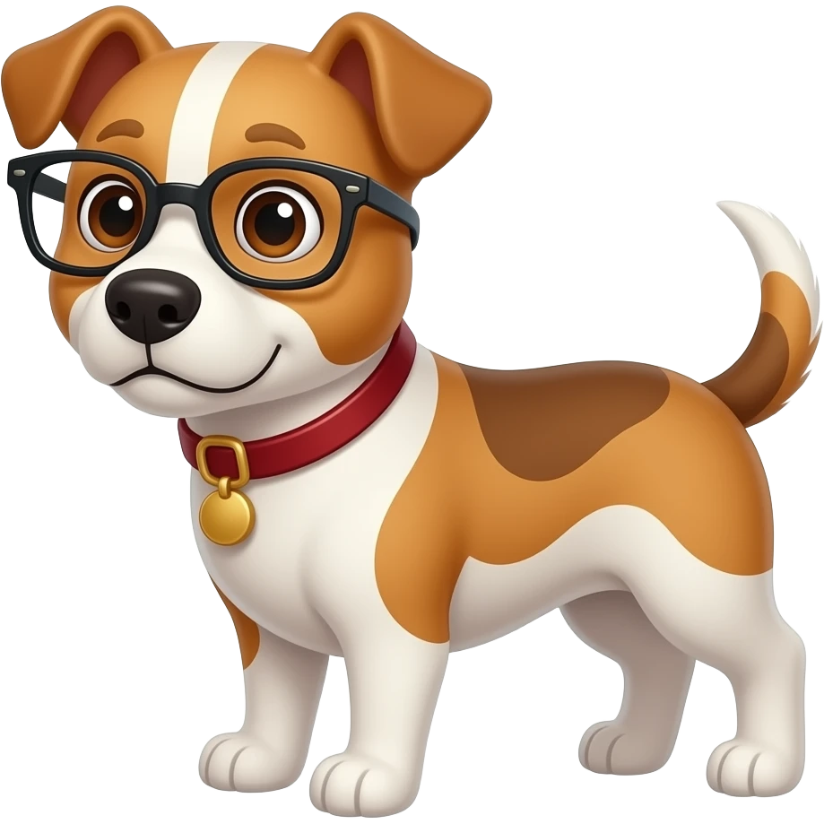 dog with a glasses emoji