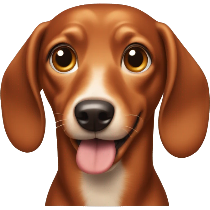 Weenie dog, reddish brown in color emoji