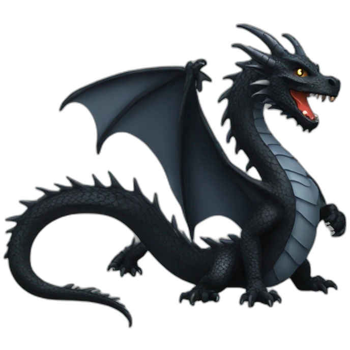 A black dragon emoji