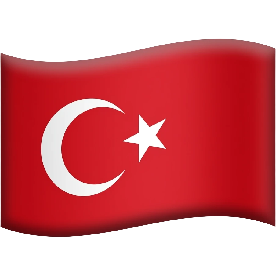 Türkei Flagge in blau emoji