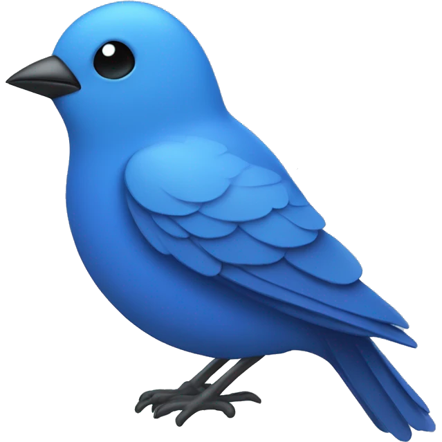 blue bird on bluebe emoji
