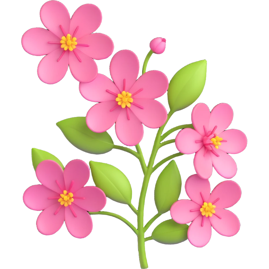 pink sakura cherry flower, remove background emoji