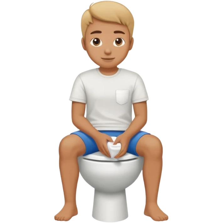 Pooping on a toilet without pants  emoji