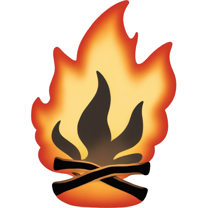 fire in two colours #F45FFF & #0077FF emoji