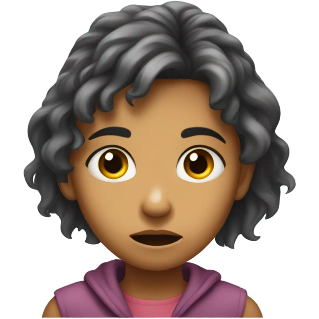 Girl scared emoji