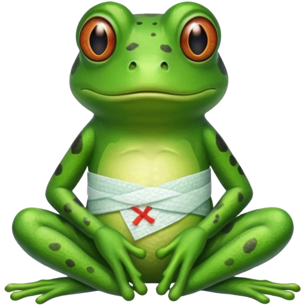 Worry frog bandage  emoji