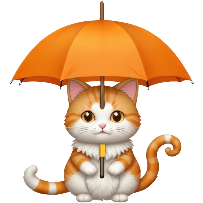 cat holding an umbrella emoji