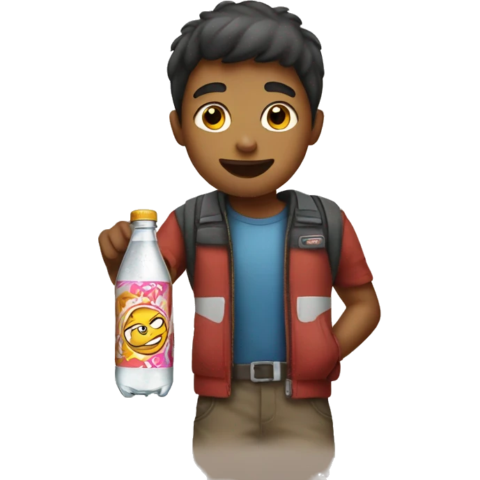 soda with boy emoji