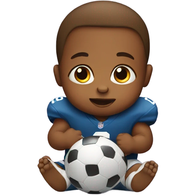 Baby watching football emoji