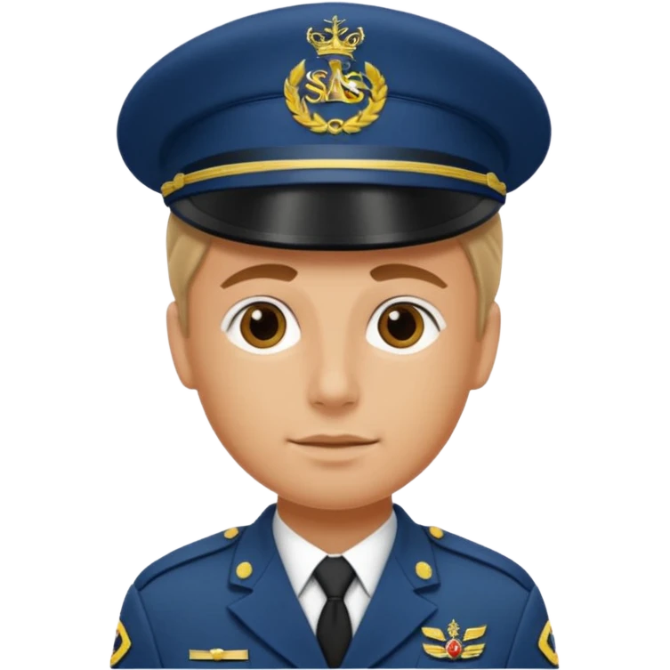 Soldaten in uniform der salotiert und den SAS Buchstaben auf der Mütze und Uniform emoji