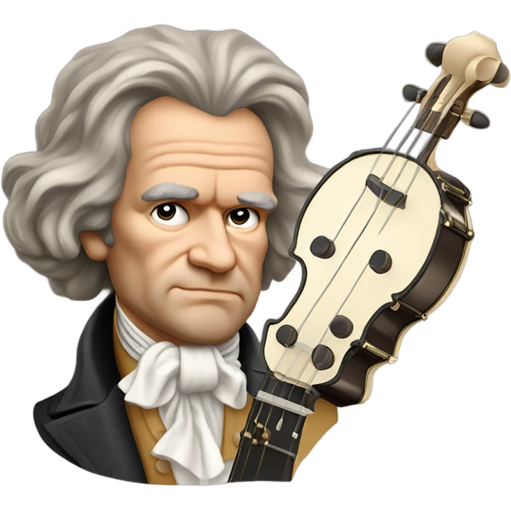 Ludwig van Beethoven big head banjo emoji