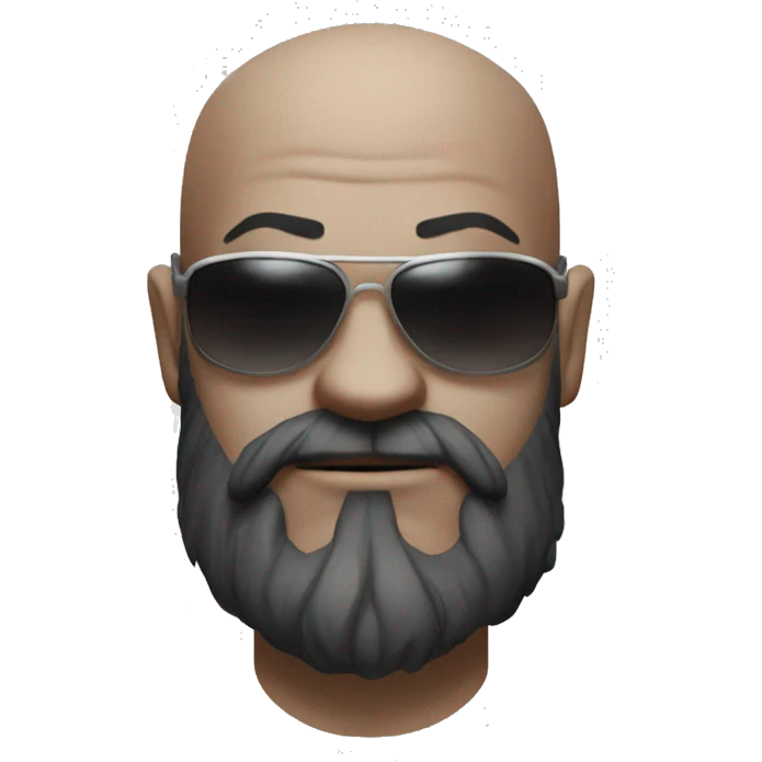 Kratos from god of war wearing sunglasses emoji
