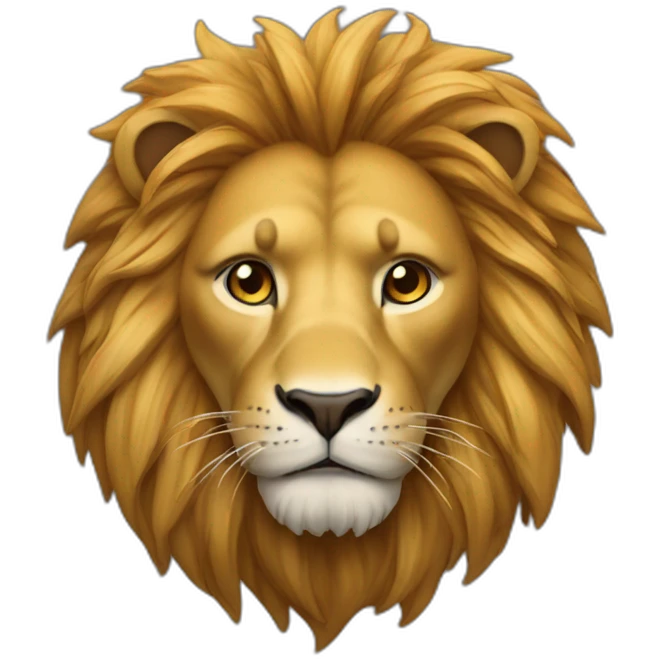 Chat sur lion emoji