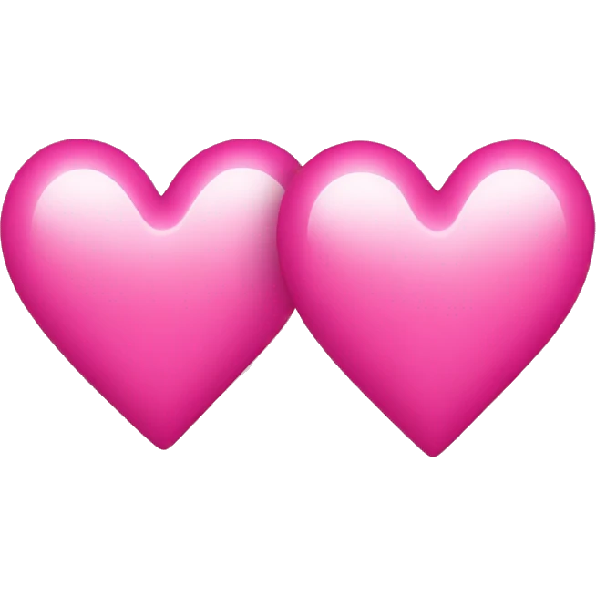 2 hearts that are Extra small and pink emoji