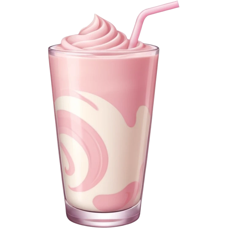 Glass of creamy strawberry milk  emoji