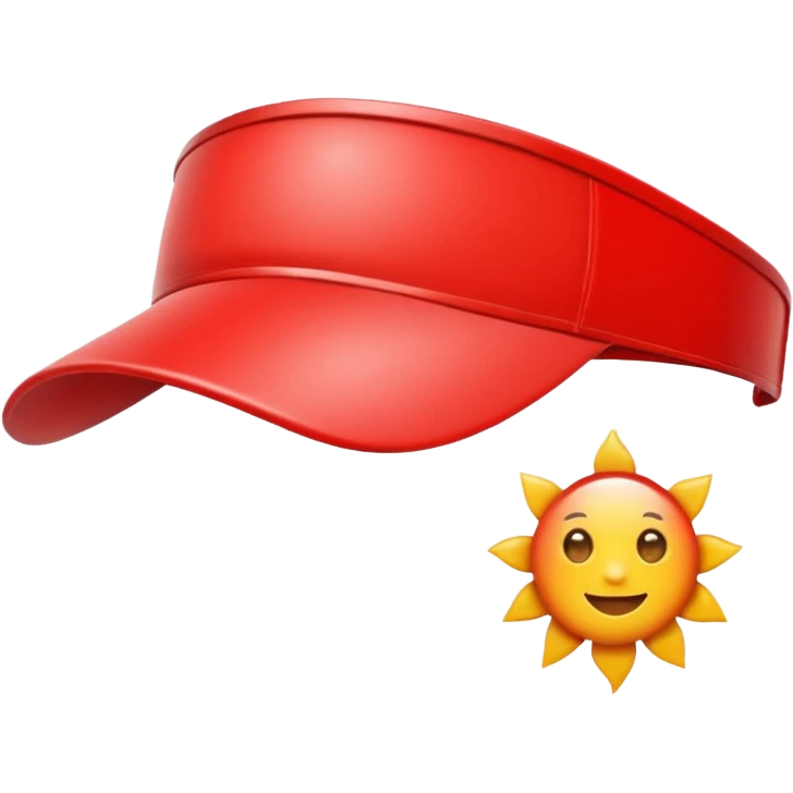 Sun Visor,red emoji