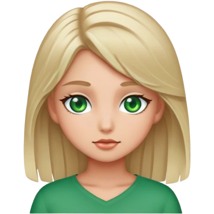 blonde girl with green eyes emoji