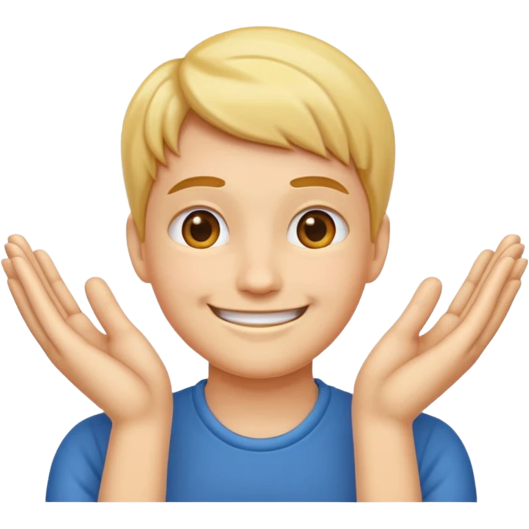 smiling face posing with hands under chin emoji