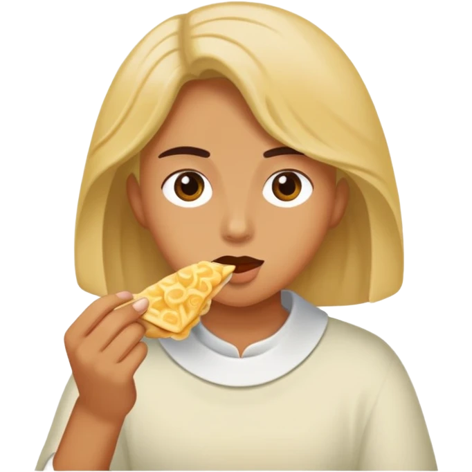 A person eating rotelle emoji