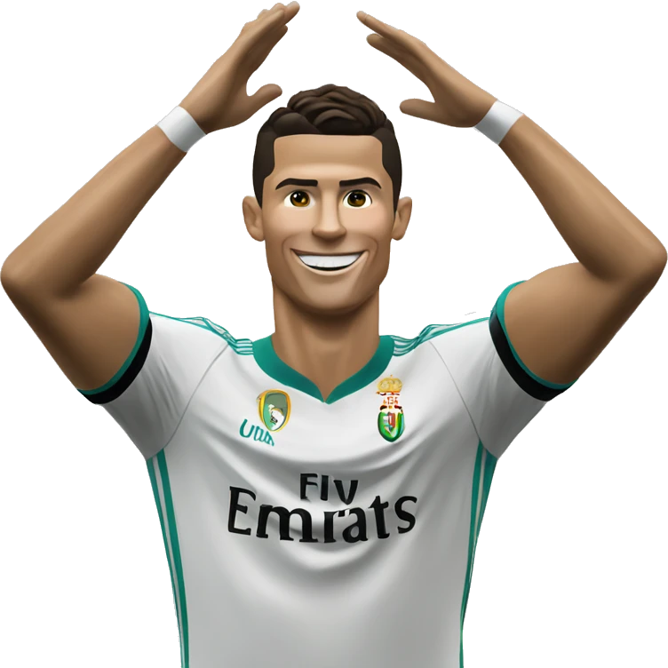 cristiano ronaldo doing the SIU celebration emoji