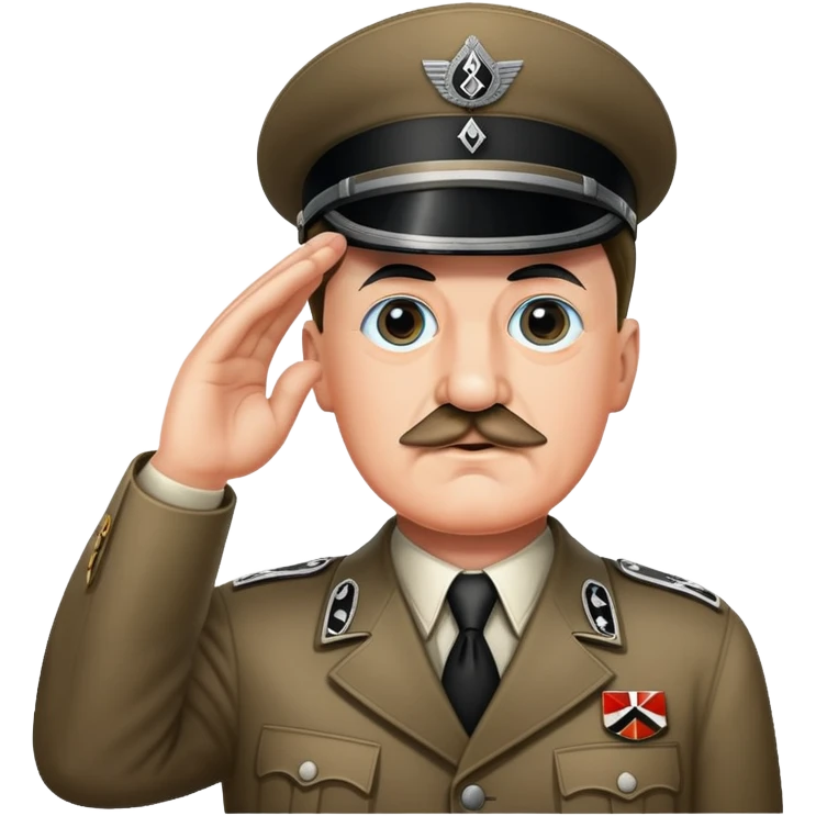 Hitler saluting emoji