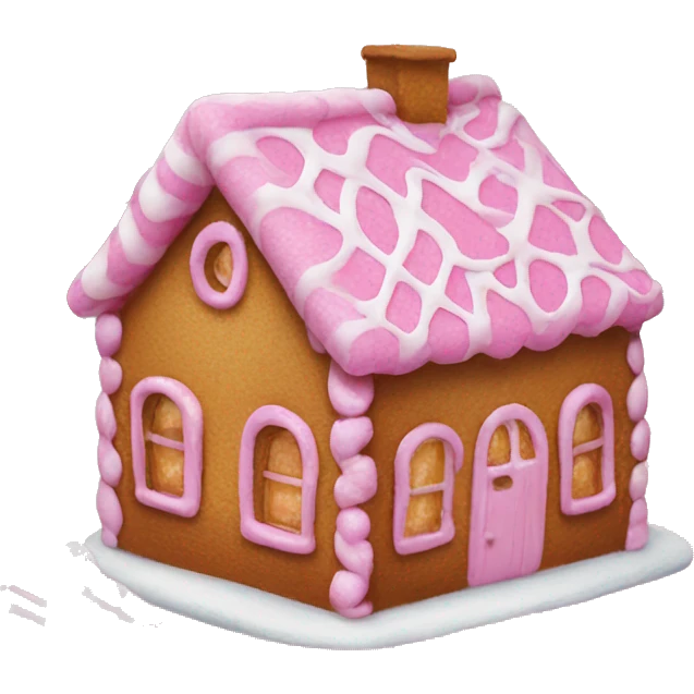 Pink ginger bread house  emoji