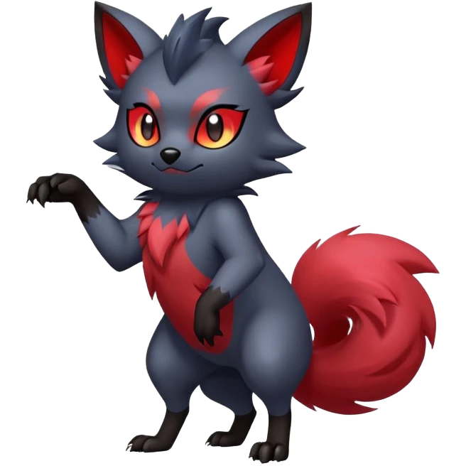 Zorua-Fakémon-hybrid-creature (full body)  emoji
