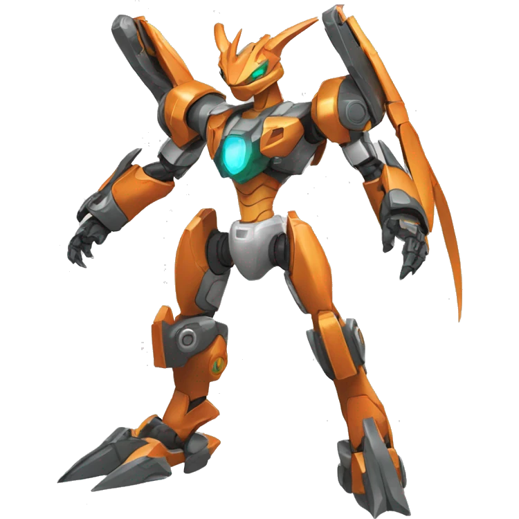 Mechanical Scizor-Raptor-Charizard-Medabot-Mecha full body emoji