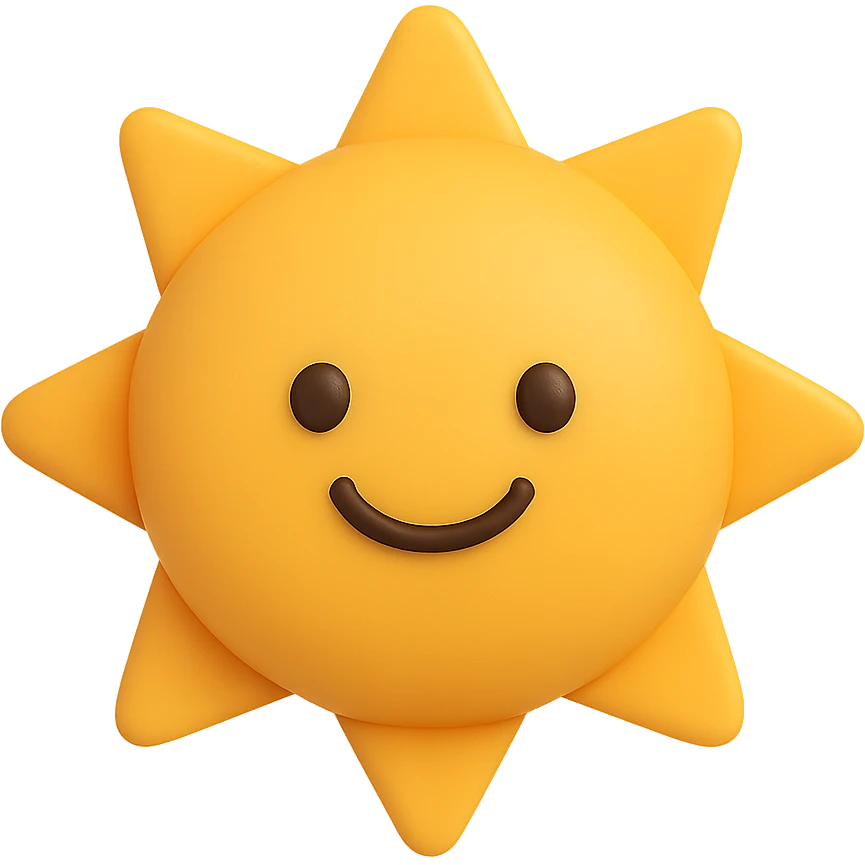 smiling sun icon emoji