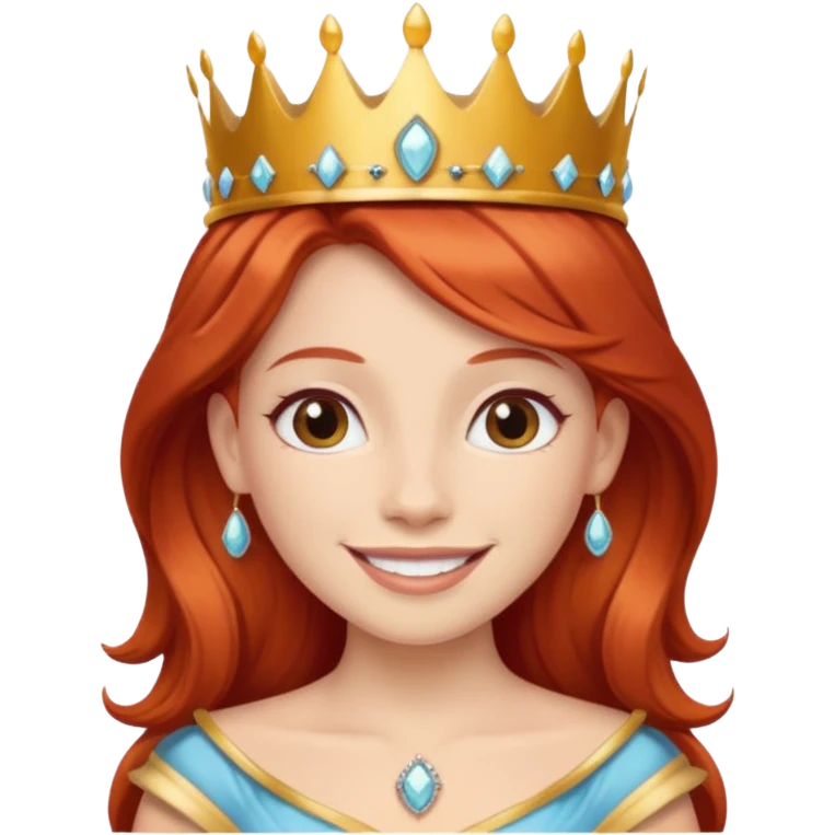 red  haired brown princess emoji