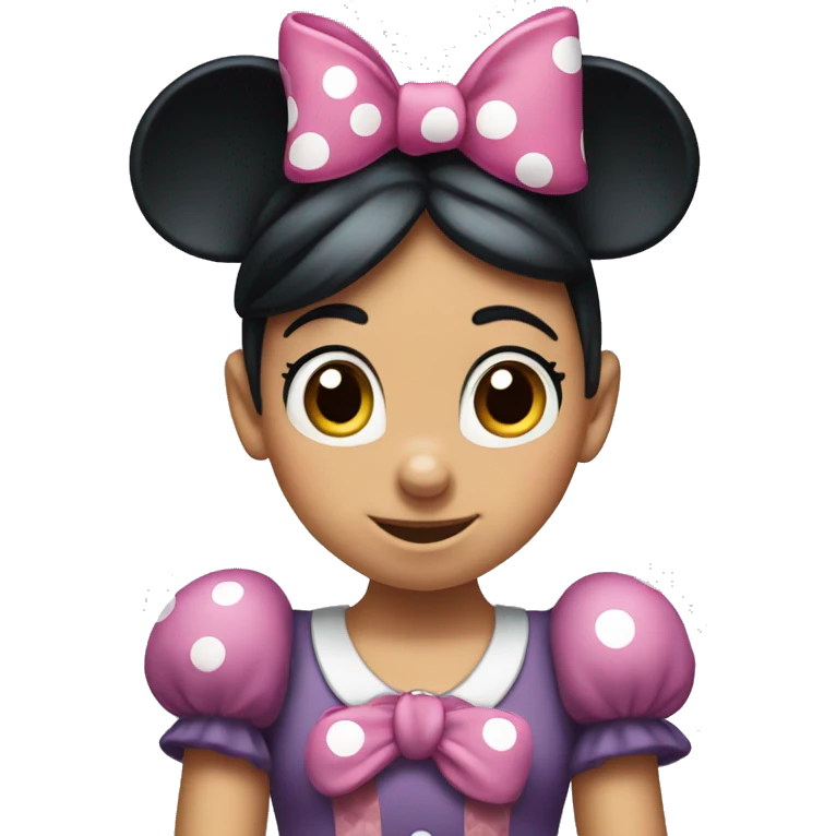 Minnie Mouse wearing bow emoji