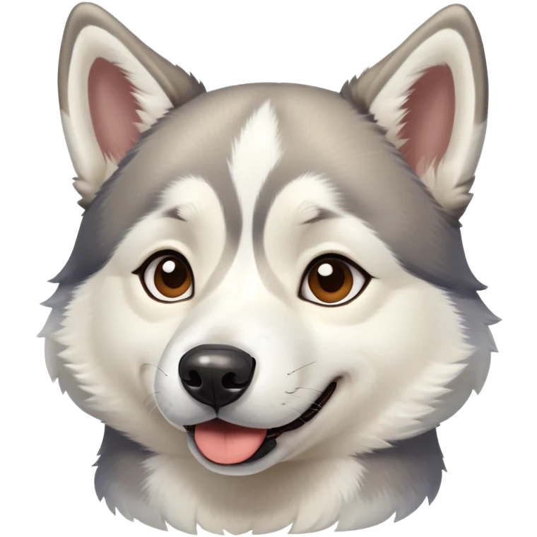 a dog a husky who says okay emoji