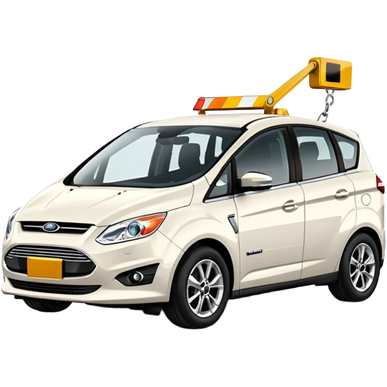white ford car c max being towed emoji