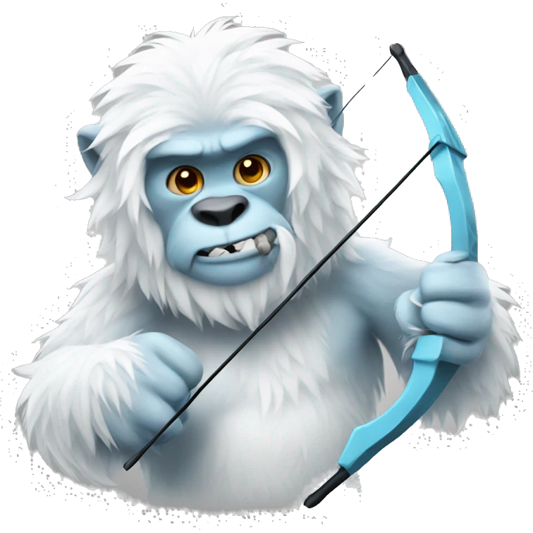 yeti with a bow and arrow emoji