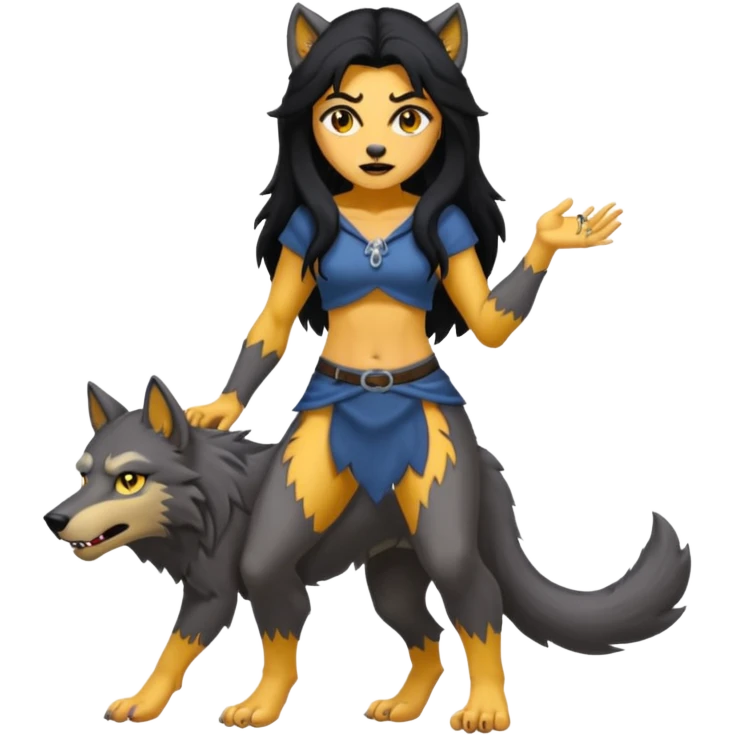 Female wherewolf full body emoji