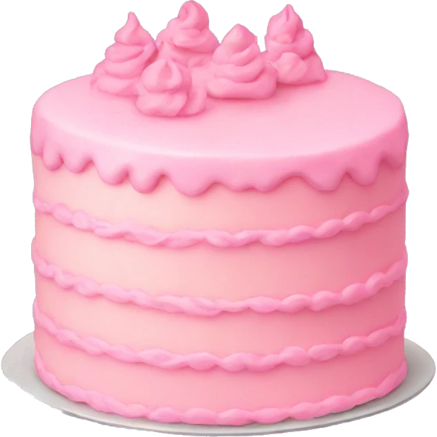 Pastel pink cake emoji