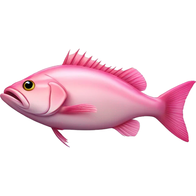 Pink halibut fish  emoji