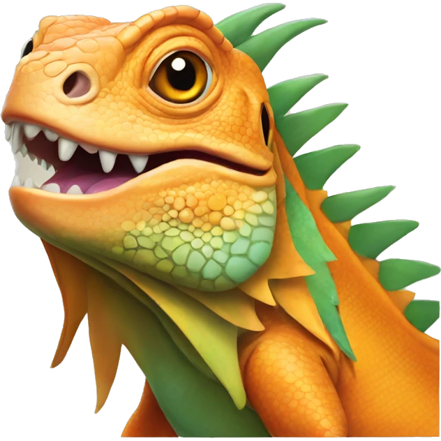 Orange iguana emoji